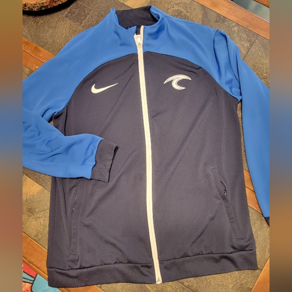 Nike dri fit zip up‎ Slim Fit Track jacket men L Blue